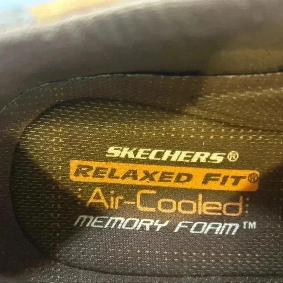 “Skechers” Men’s Air Cooled Relaxed Fit Lace Up Brown Leather Loafers Size 12 👞 - Picture 8 of 12